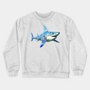 Shark Fish Ocean World Wildlife Wonder Abstract Crewneck Sweatshirt